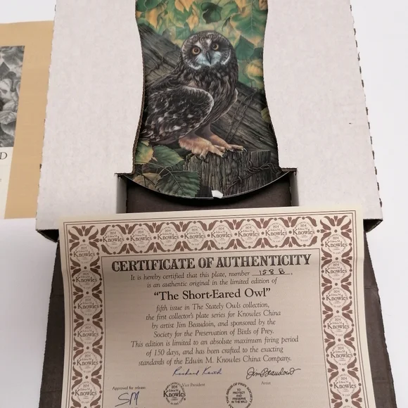 The Short-Eared Owl Collection Plate. - Picture 5 of 5